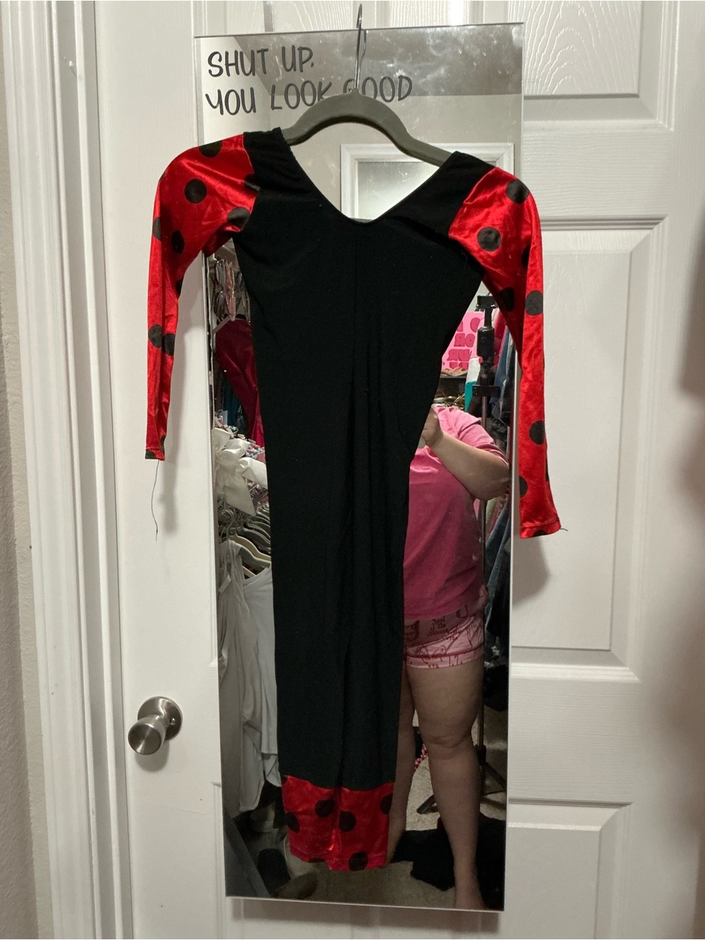 Black and Red Polka Dot Long Sleeve Ladybug Bodysuit
